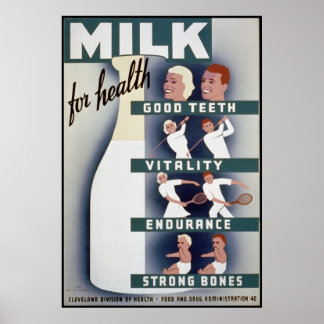 Mjölk för hälsovård poster