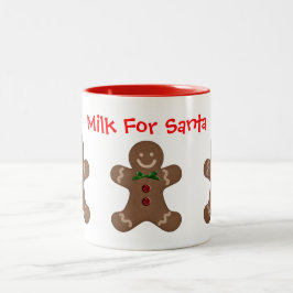 Mjölk för Santa Coffee Mugg-mall Två-Tonad Mugg