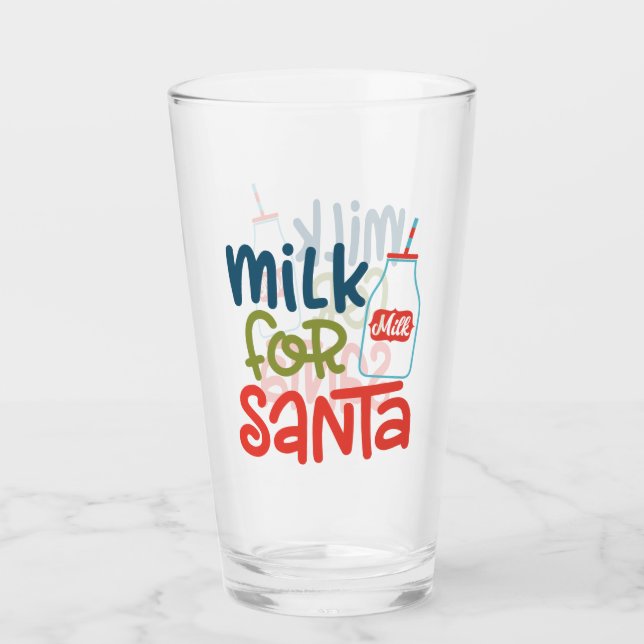 Mjölk för Santa Santa Glaskopp (Framsida)
