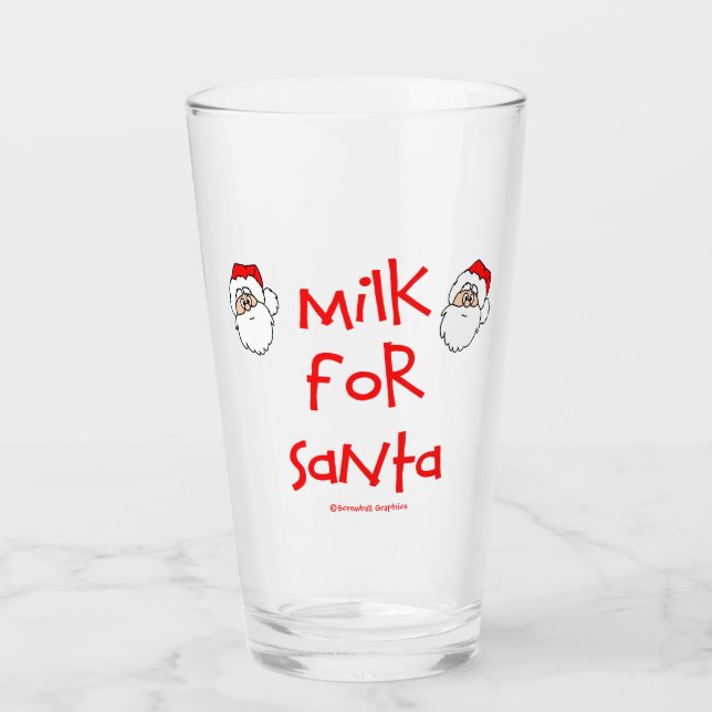 Mjölk för Santa Santa Glaskopp (Framsida)
