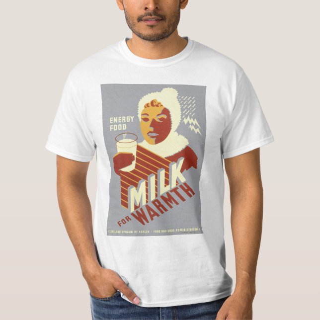 Mjölk för värme t-shirt (Framsida)