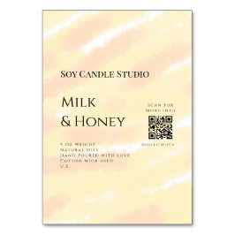 Mjölk honungssoftljus, tillsätt q r code tex bordsnummer