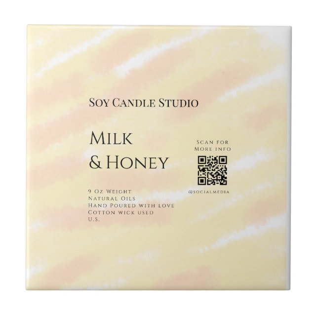 Mjölk honungssoftljus, tillsätt q r code tex kakelplatta (Framsidan)