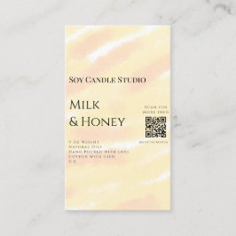 Mjölk honungssoftljus, tillsätt q r code tex visitkort