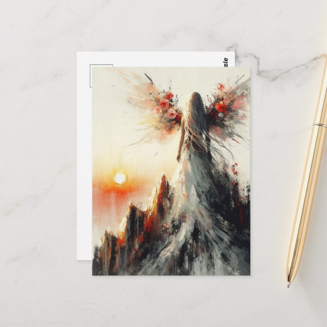 Mjölk i berget vid Sunrise Vykort (Fram/Back In Situ)