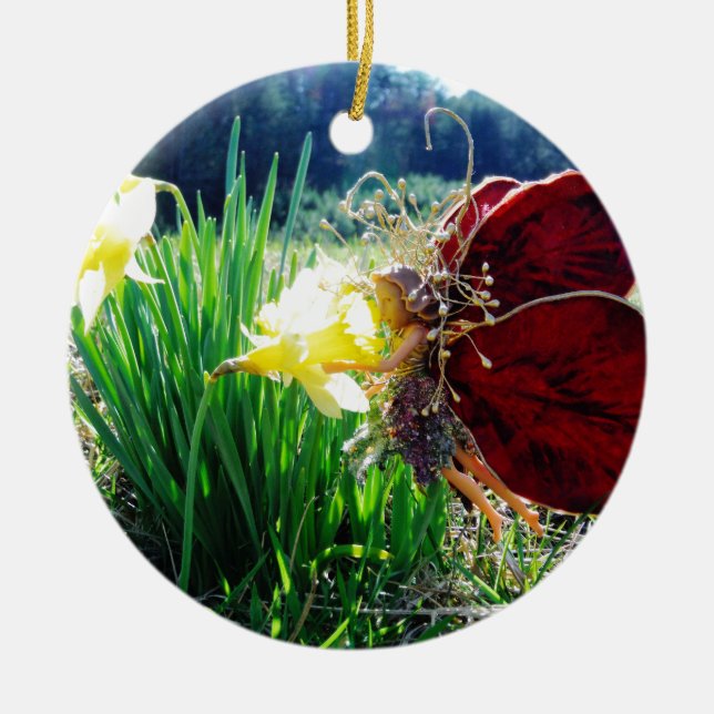 Mjölk i Daffodils Julgransprydnad Keramik (Framsidan)