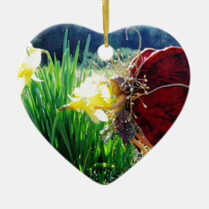 Mjölk i Daffodils Julgransprydnad Keramik