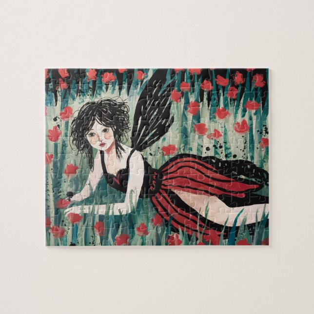 Mjölk i en färg i blomskugga pussel (Horisontell)