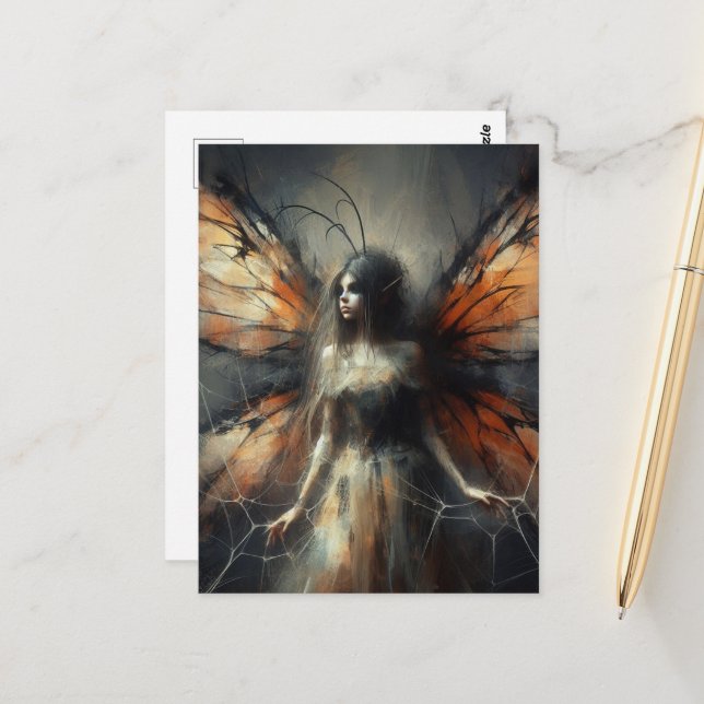 Mjölk i ett Spindelnät Vykort (Fram/Back In Situ)