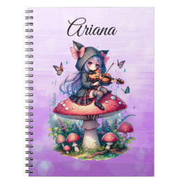 Mjölk i Hoodie Spela Viola på ett svamprum Anteckningsbok