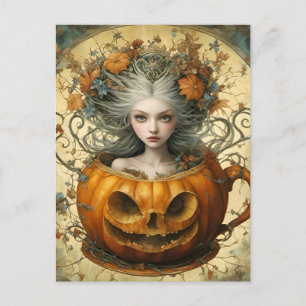 Mjölk i Jack o lantern Mugg Vykort