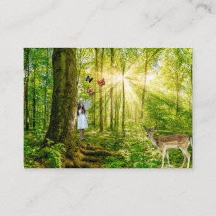 Mjölk i magiska skogen med Bambi och butterfly Visitkort