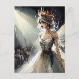 Mjölk i Mode Visa vattenfärg Vykort