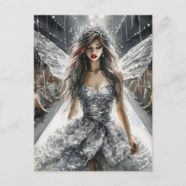 Mjölk i Mode Visa vattenfärg Vykort