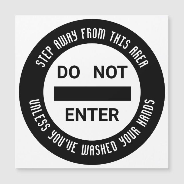 Mjölk INGEN POST Tvättar Händer Magnetiskt kort (Framsida)