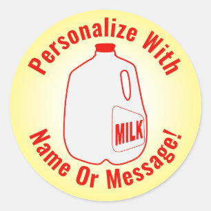 Mjölk Jug Classic Round Sticker Runt Klistermärke