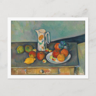 Mjölk Jug och Fruit av Cezanne Vykort