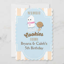 Mjölk & kakor Vintage födelsedagsfestinbjudningar Inbjudningar