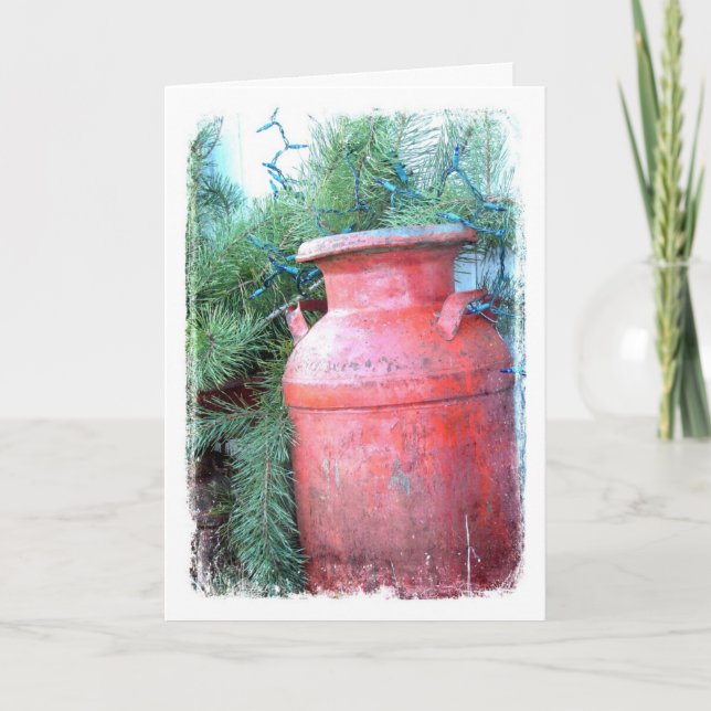 Mjölk kan jul helgkort (Framsida)