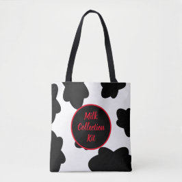 “Mjölk kollektion Kit” Ko Tryck Tote Tygkasse