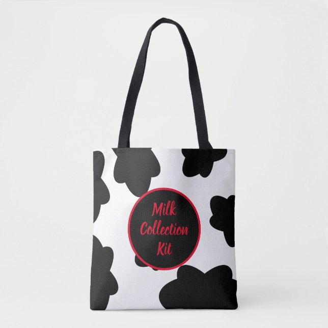 “Mjölk kollektion Kit” Ko Tryck Tote Tygkasse (Framsida)