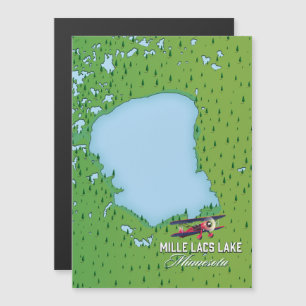 Mjölk laks sjö Minnesota resa karta.