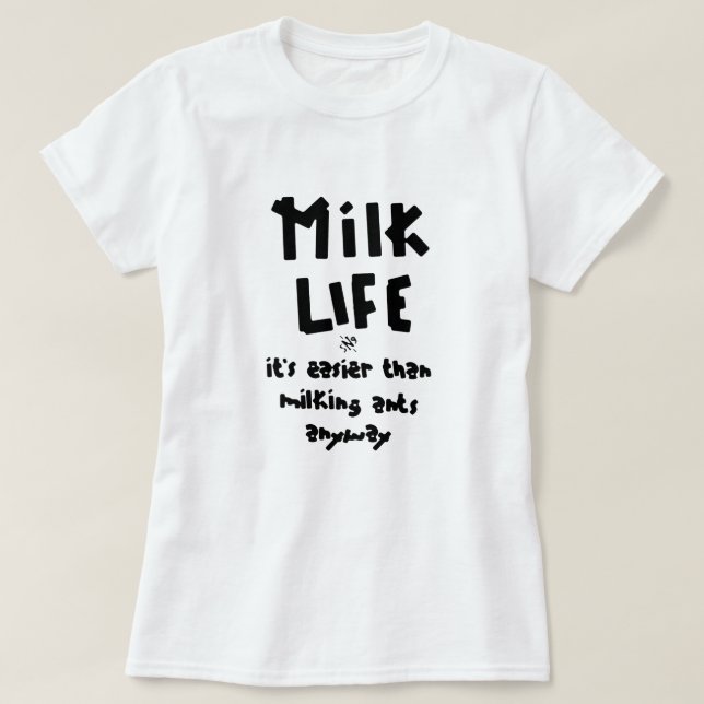 Mjölk liv! tee (Design framsida)