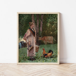 Mjölk Maid Winslow Homer Poster