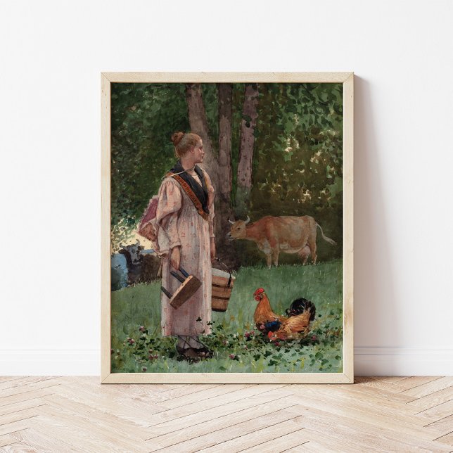 Mjölk Maid | Winslow Homer Poster (Skapare uppladdad)