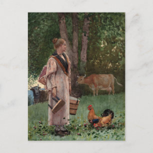 Mjölk Maid Winslow Homer Vykort