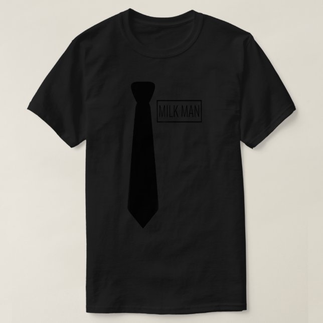 Mjölk Man Matching Par Halloween Costume T Shirt (Design framsida)