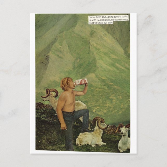 Mjölk man - vykort (Framsida)