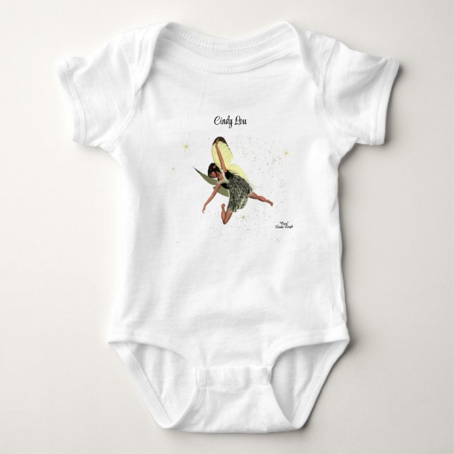 Mjölk med bokodräkt av Gult Vingar Baby T Shirt (Framsida)