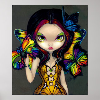 Mjölk med en Butterfly Mask ART PRINT-regnbåge Poster