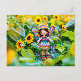 Mjölk med gult solblommor helg vykort