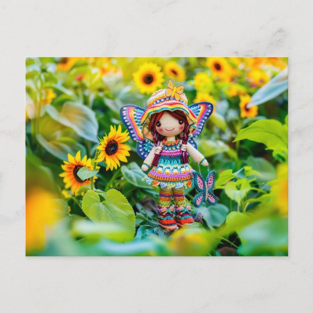 Mjölk med gult solblommor helg vykort (Framsida)