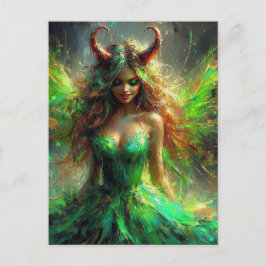 Mjölk med hästar i en Grönt Vykort