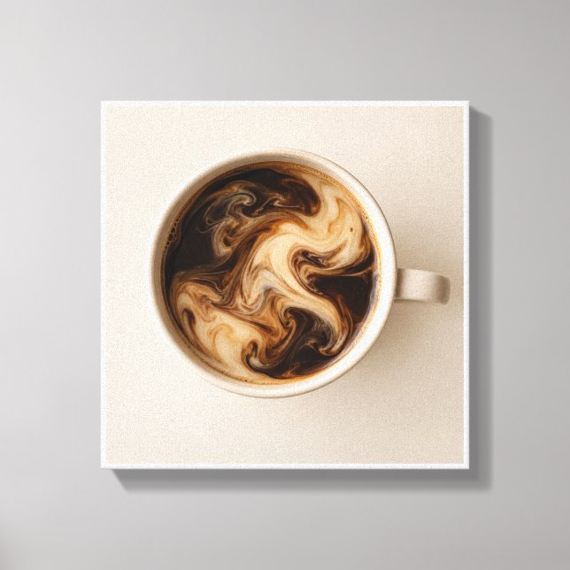 Mjölk med kaffe canvastryck (Framsida)
