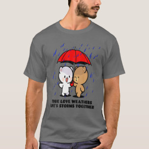 Mjölk Mocha Bear Äkta kärlek Weathers Storms Va T Shirt