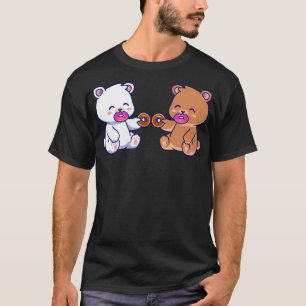 Mjölk Mocha Bears äter donuts som bakats T Shirt