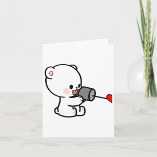 Mjölk Mocha Par Valentin Design 1 Kort