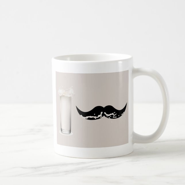 Mjölk Mustache Creme Kaffemugg (Höger)