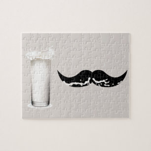 Mjölk Mustache Creme Pussel