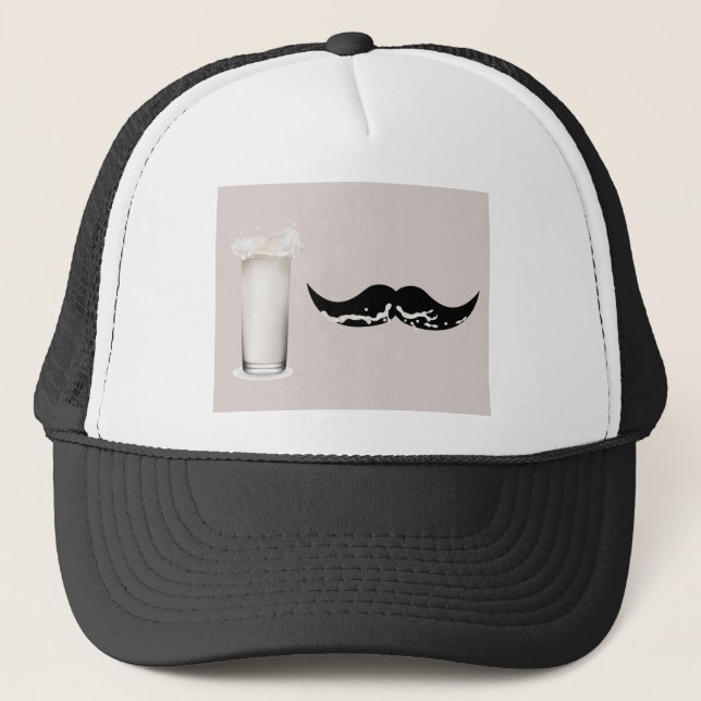 Mjölk Mustache Creme Truckerkeps (Framsida)