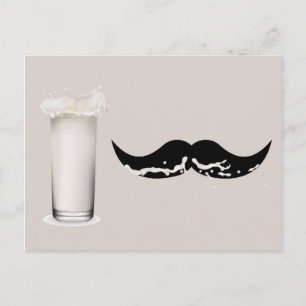 Mjölk Mustache Creme Vykort