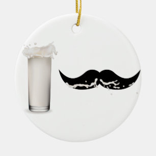 Mjölk Mustache Julgransprydnad Keramik