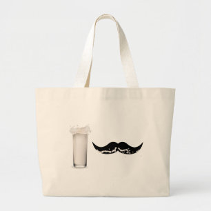 Mjölk Mustache Jumbo Tygkasse