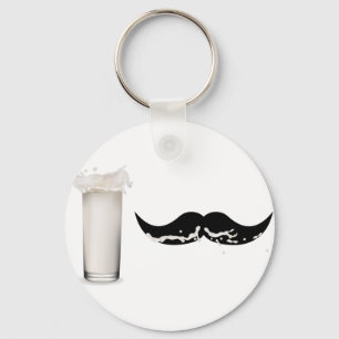 Mjölk Mustache Nyckelring