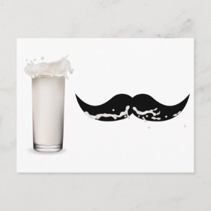 Mjölk Mustache Vykort