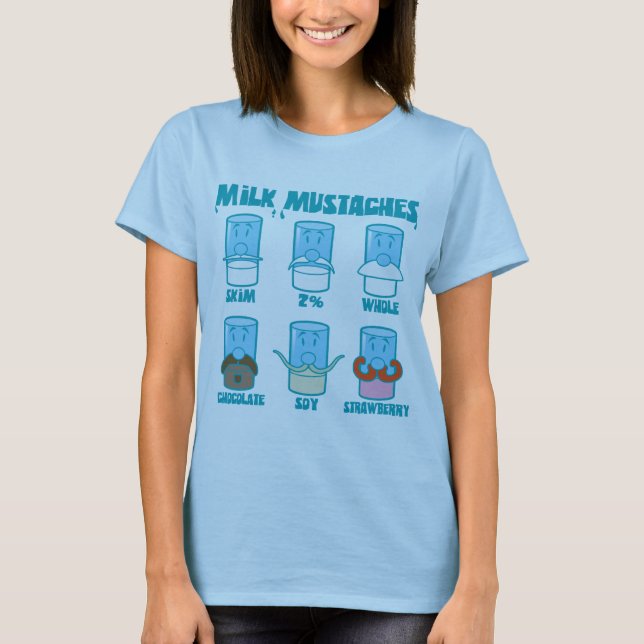 Mjölk Mustacher Tee (Framsida)